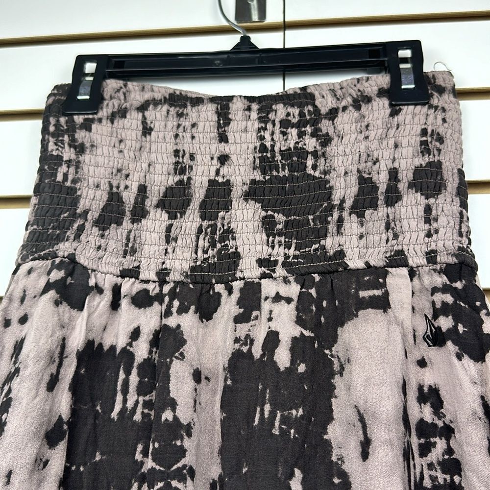 Volcom Strapless Tie-Dye High-Low Dress in Taupe and Black - Picture 5 of 8